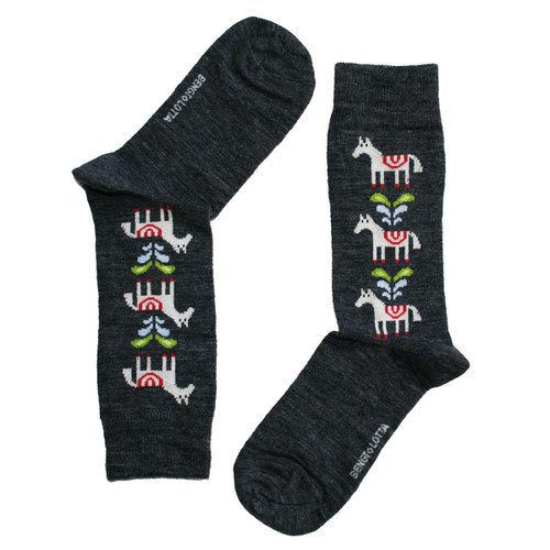  Bengt & Lotta Socks - Horse Dark Grey 