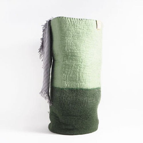 Aveva Design AB Felt Wool Laundry Bag - Sage Green  Aveva Design AB Felt Wool Laundry Bag - Sage Green