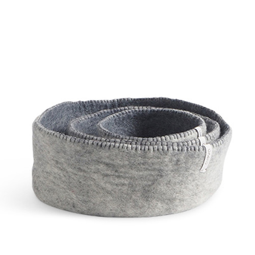 Felt Wool Table Basket Set - Grey (1886)