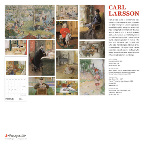 Carl Larsson Wall Calendar - 2026