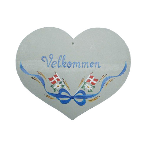 Velkommen Heart Wall Hanging - Denmark (4329)