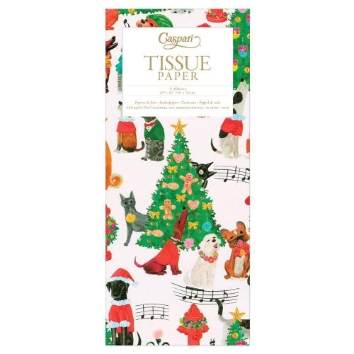 Christmas Caroling Pets Tissue Paper - 4 Sheets (TIS064)