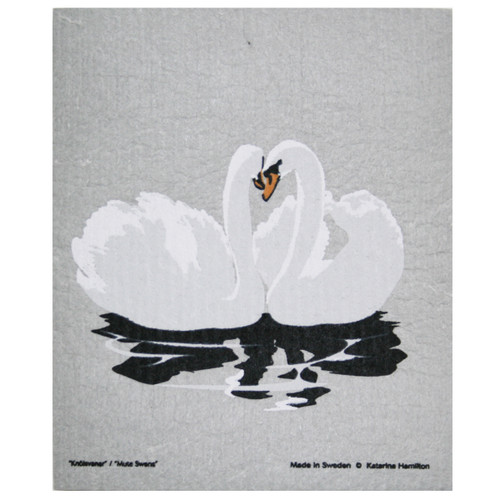 Swedish Dishcloth - Mute Swans (222.09)