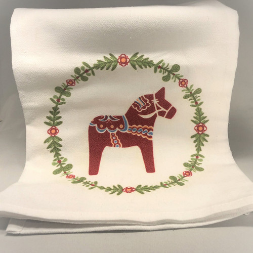 Nordic Collection Tea Towel, Dala Horse (87-401)