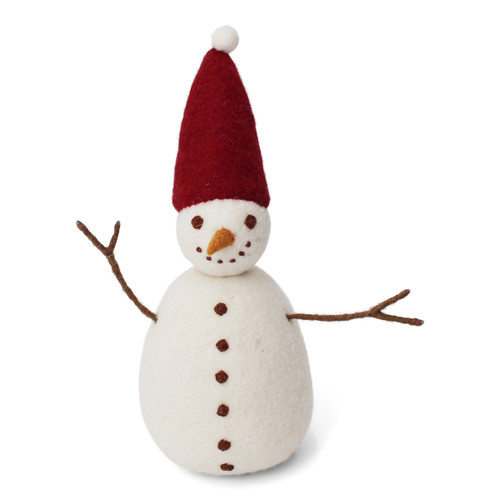 Felt Snowman with Red Hat (14923)