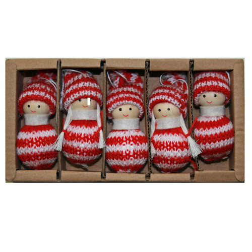 Tomte Round Belly Ornaments - Set of 4 (H1-2446)