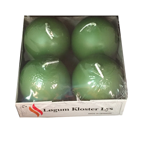 Ball Candles - Moss Green - 4 pack (91-4060.06)