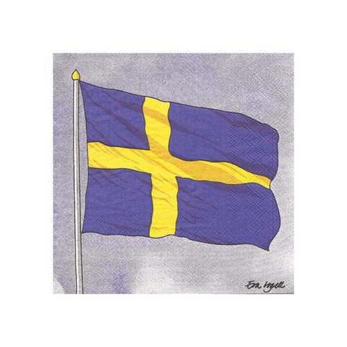 Sweden Flag Cocktail Napkins - 20 Pack - Svenska