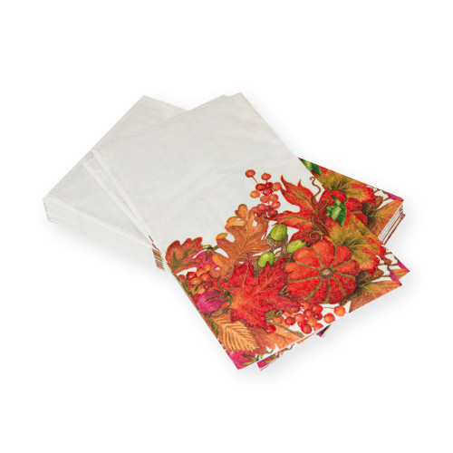 Harvest Garland Paper Guest Towel Napkins - 15 Per Package (17710G)