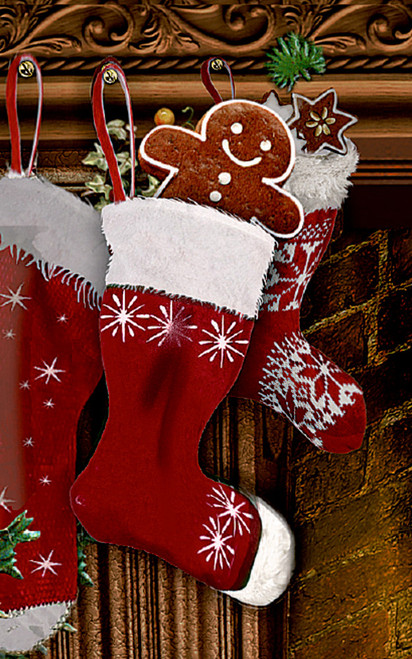 Alison Gardiner Designs Advent Calendar - At The Fireplace - 11.25" x 8" 