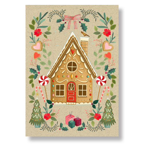 Advent Calendar Card - Gingerbread House - 5.8" x 8.2"