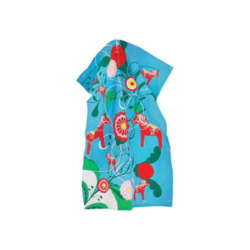 Dala Horse & Kurbits Kitchen Towel - Light Blue Dala Horse & Kurbits Kitchen Towel - Light Blue