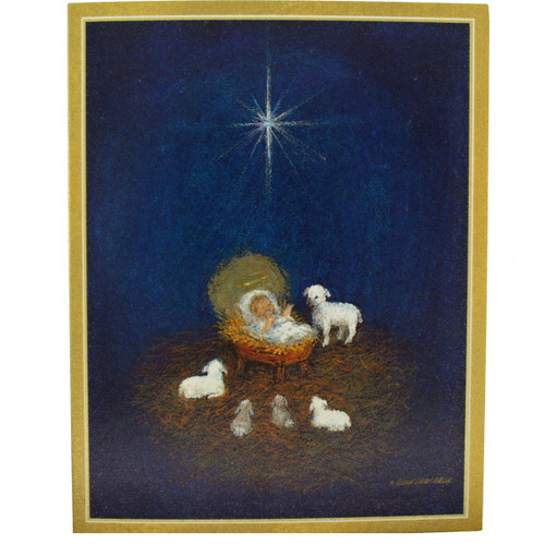 Baby in the Manger Petite Boxed Christmas Cards - 15 Cards
