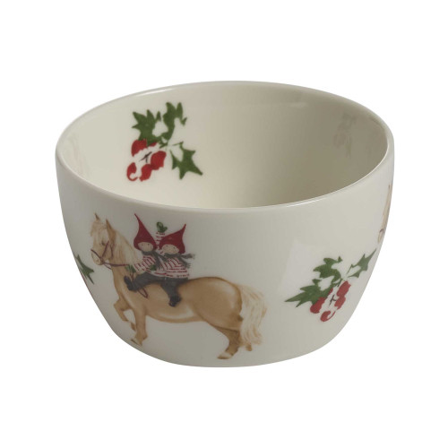 Tomte Kids On Horse Mini Bowl - 6.75 oz. Tomte Kids On Horse Mini Bowl - 6.75 oz.