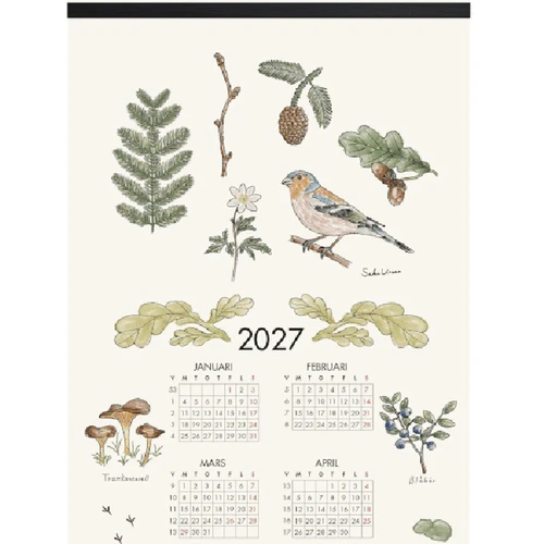 Swedish Skogsvandring Wall Calendar - 2027