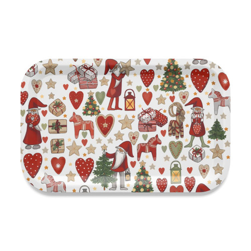 Birch Wood Tray - Julstok - 10.5"