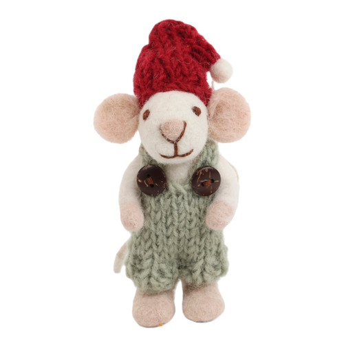 Felt Baby Mouse Ornament - 3"