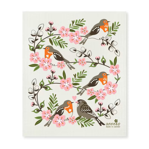 Swedish Dishcloth - Spring Birds