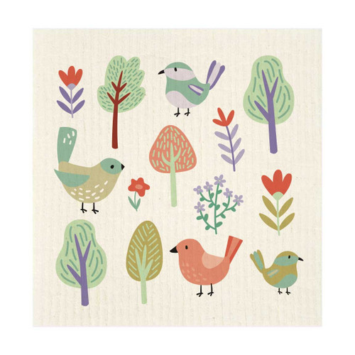 Swedish Dishcloth - Tree & Birdies