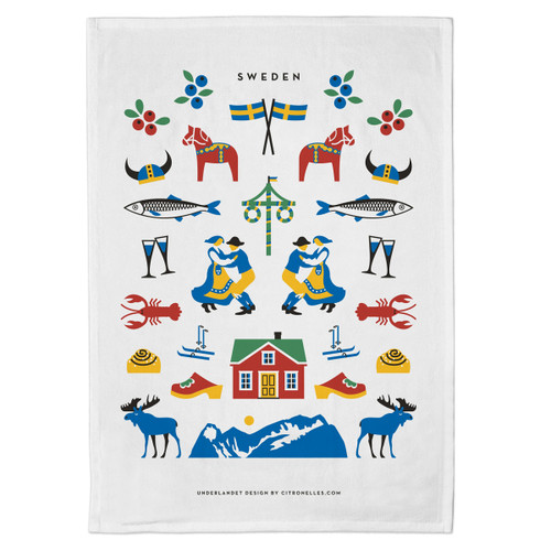 Sweden Kitchen Towel - Swedish Icons
