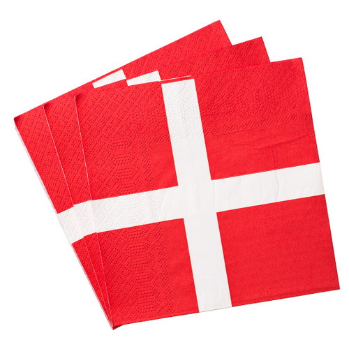 Denmark Flag Paper Luncheon Napkins - 20 Pack