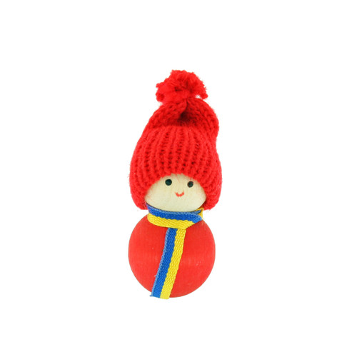 Santa with Blue/Yellow Ribbon
