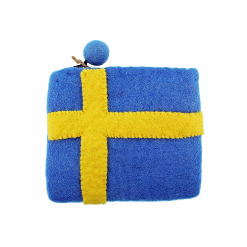 Sweden Flag Felt Coin Purse