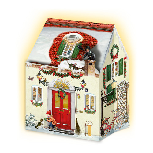 Mini Christmas House Lantern Advent Calendar Card