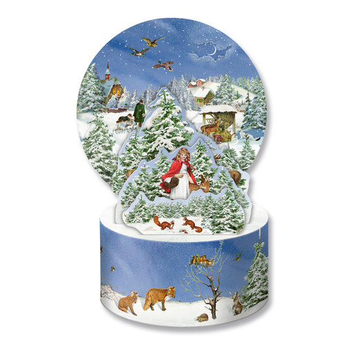 Pop-up-Advent Calendar Card - Winter Forest