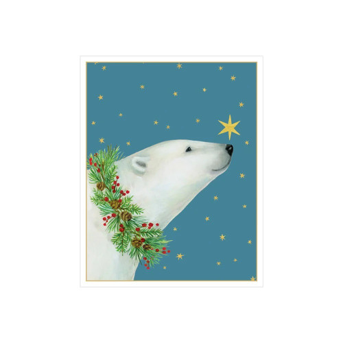 Polar Bear & Star Petite Boxed Christmas Cards