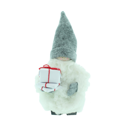 Tomte Santa Grey Cap with Presents - 9"