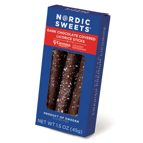 Nordic Sweets Dark Chocolate Covered Licorice Sticks - 43g