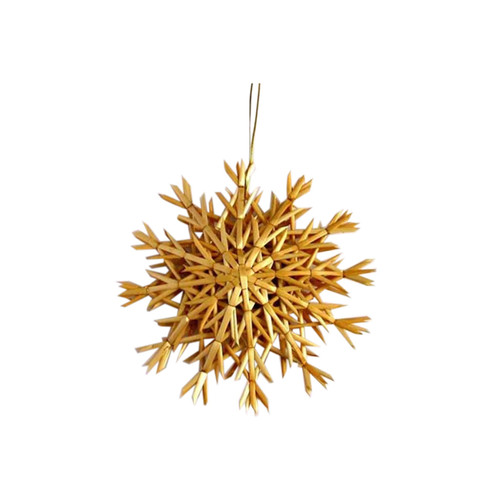 Straw Snowflake Ornament - 6" (H1-529-6)
