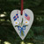 Iceland & USA Flag Heart Ornament - Wooden (3661)