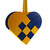 Heart Basket Wooden Decoration - (3283)