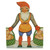 Paper Cutout - Christmas Tomte with Pigs in Basket (BK-23)