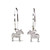 Dala Horse Krystal Round Earrings - Silver (62965)