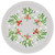 Round Birch Tray - 15" Diameter - Mistletoe & Poinsettia (BB3908)