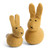 Bunny Set - Ochre - Two pieces - 3.5" and 4.75" tall (11811)