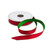 Satin Green/Red Reversible Ribbon - 9 Yards (R722)