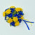 Candle Ring - Baby Mums w/ribbon - Blue, Yellow - 4.5" (C095-BY)