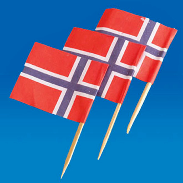 Norway Flag Toothpicks - 50-pack (5521)