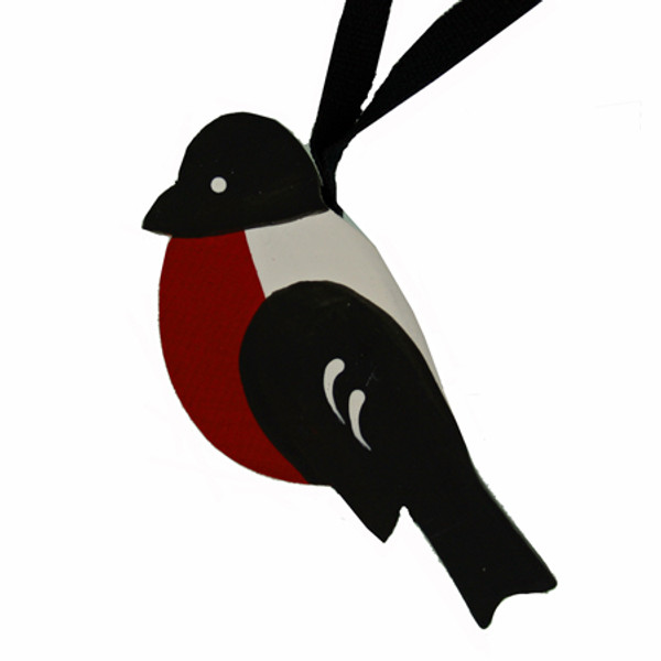 Domherre Bird Ornament - Wooden (44762)