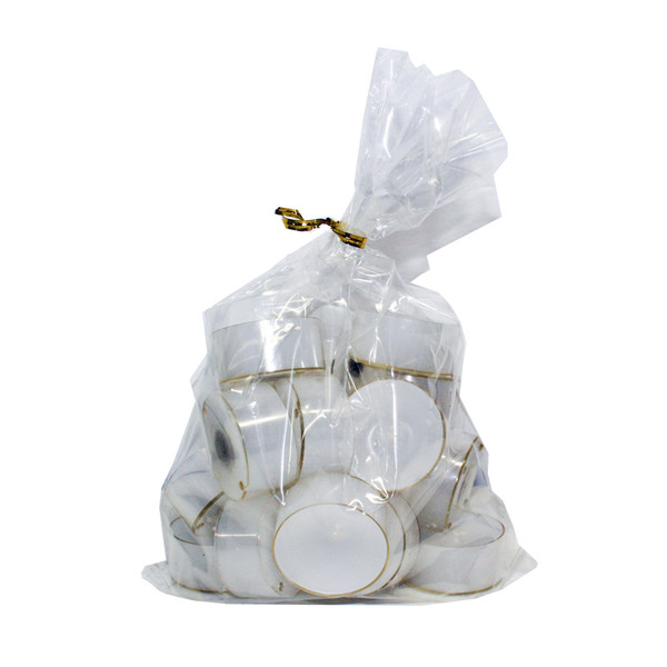 Tealights in clear cups - 18 Pack - White (93-18531)