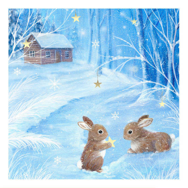 Advent Calendar Card - Winter Wildlife Bunnies (72279B)