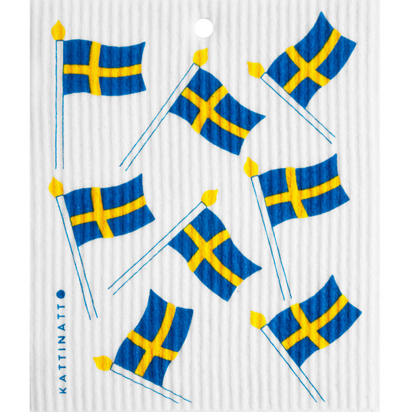 Swedish Dishcloth - Swedish Flags (56249)