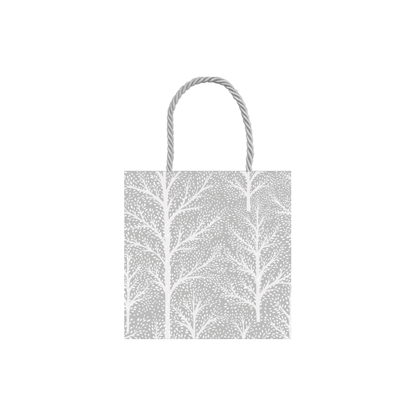 Winter Trees Silver Gift Bag Small Square - 5 3/4" (10054B1.5)