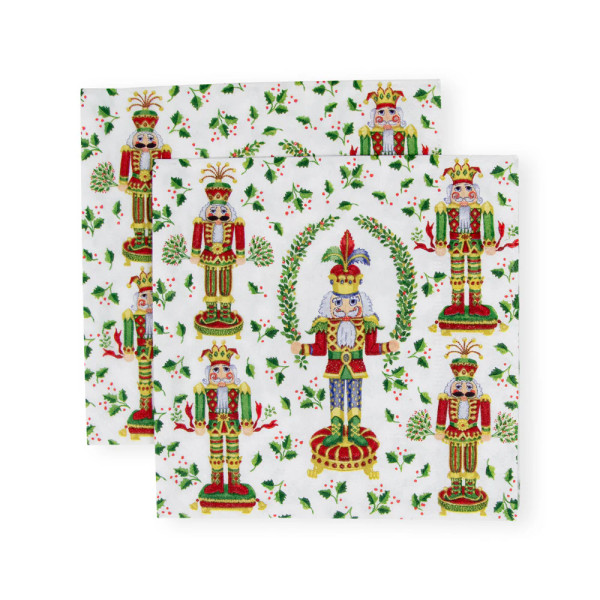 Nutcracker Christmas Paper Cocktail Napkins - 20 Per Package (17590C)