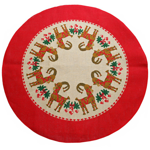 Jute Tree Skirt - Julbock/Straw Goat (1132J)