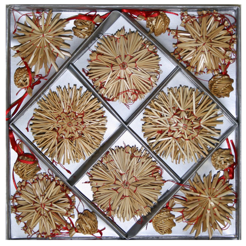 10 Piece Set Christmas SNOWFLAKE Straw Toppers